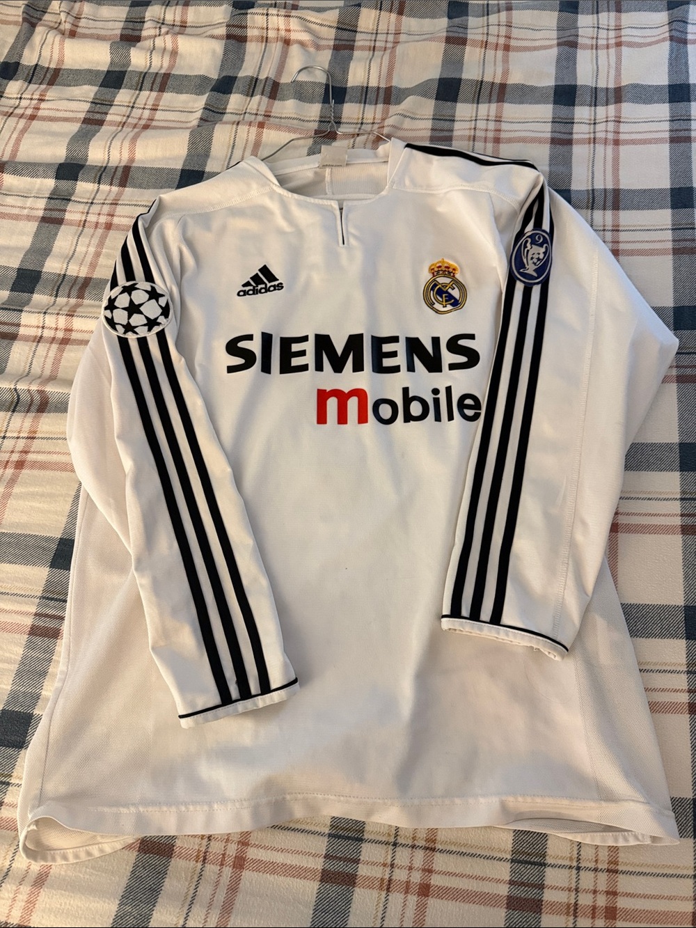 Vintage Adidas Real Madrid Ronaldo #9 UCL Long Sleeve Soccer Jersey XL